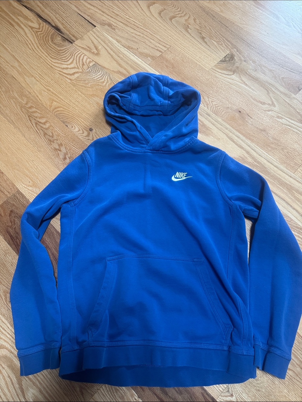 Nike Kids Blue Pullover Hoodie with Front Pocket size large